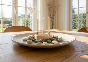 Dekoschale mit Kerzenhalter