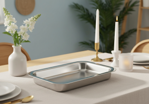 Edelstahlschale rechteckig