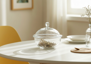 Glasschälchen mit Deckel