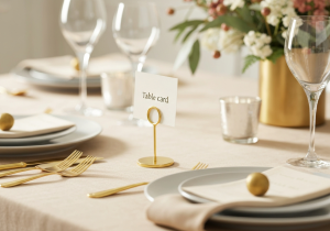 Gold Tischkartenhalter