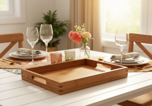 Holztablett rechteckig