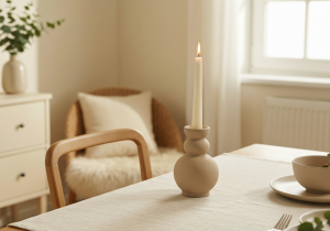 Kerzenständer Beige