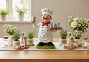 Koch Figur als Tischdeko