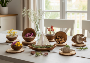 Kokosnussschalen Deko