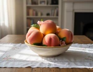 Pfirsich als Deko Pfirsich als Deko