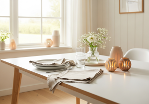 Leinenservietten Beige