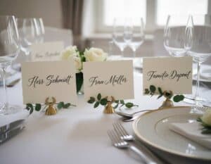 Namenschilder für Tisch