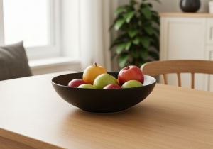 Obstschale Schwarz matt