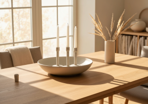 Schale mit Kerzenhalter