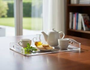 Ein Serviertablett aus Acryl