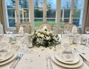 Servietten zur Silberhochzeit