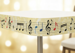 Tischband mit Noten
