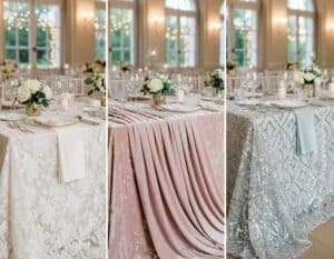 Tischdecken für Hochzeit