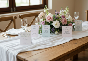 Tischkarten für Taufe