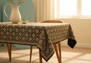 Tischläufer Schwarz Gold