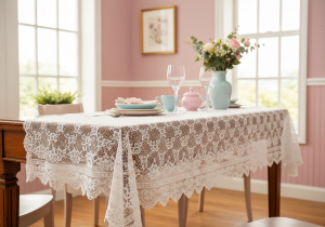 Tischläufer mit Spitze