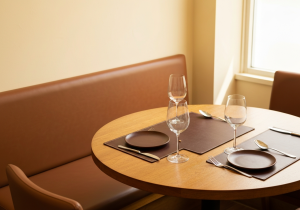 Tischset rund Leder