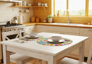 Tischset rund abwaschbar