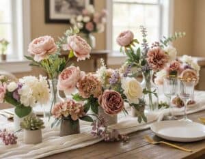 Kunstblumen als beständige Tischdeko