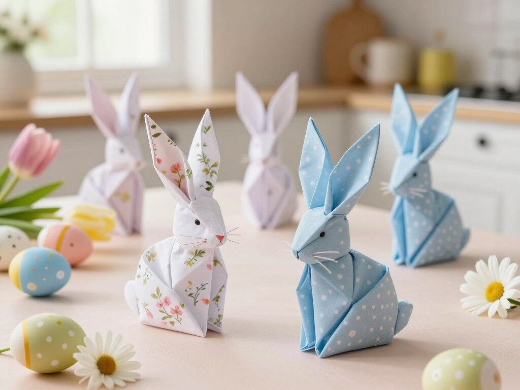 Osterhasen aus Servietten Osterhasen aus Servietten