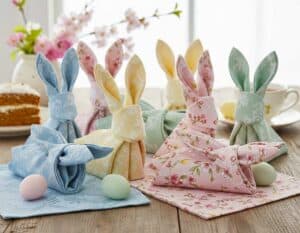 Osterhasen aus Servietten falten