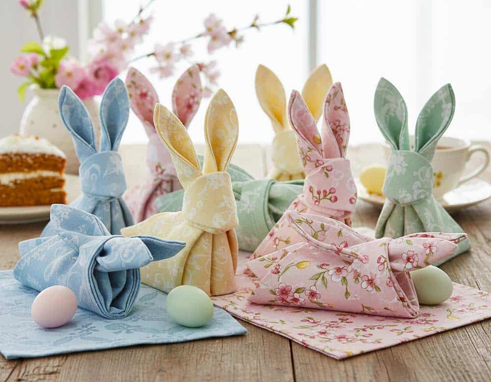 Osterhasen aus Servietten falten