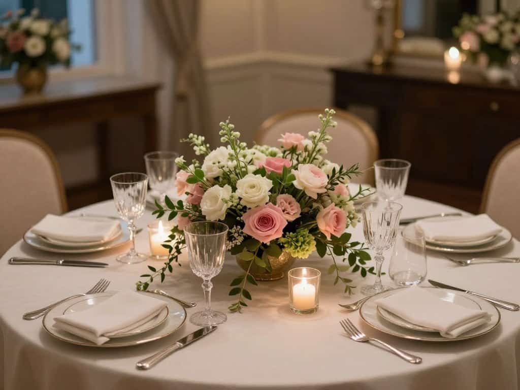 Tischdeko für runden Tisch