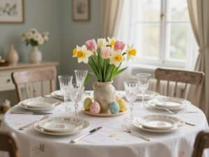 Tisch zu Ostern dekorieren