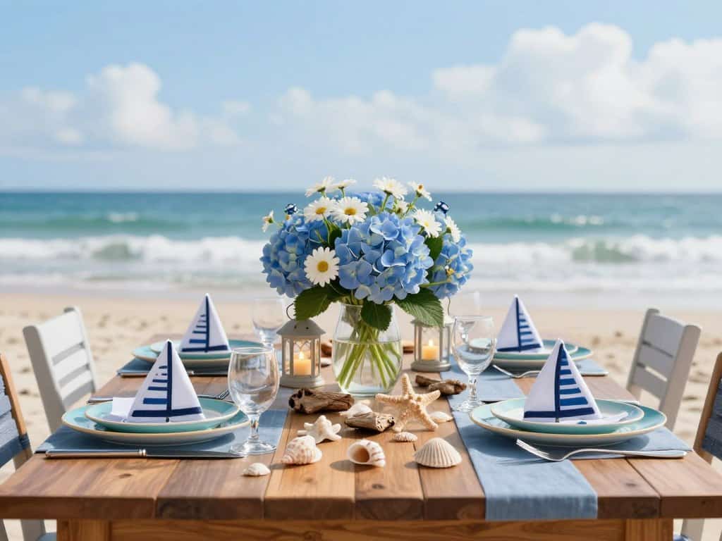 Tisch maritim dekorieren