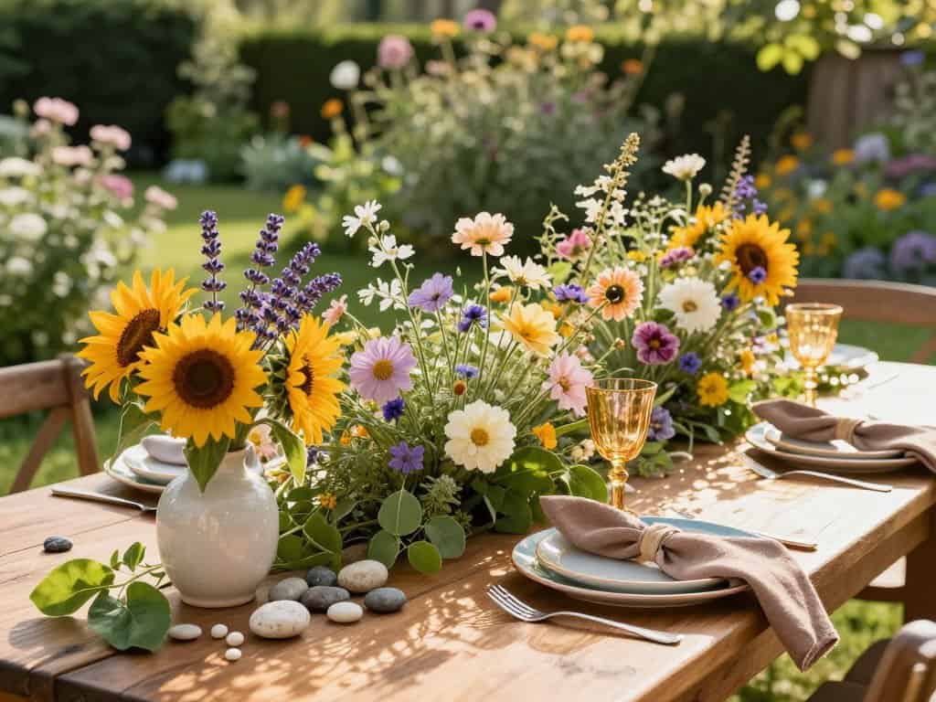 natürliche Tischdeko Sommer natürliche Tischdeko Sommer