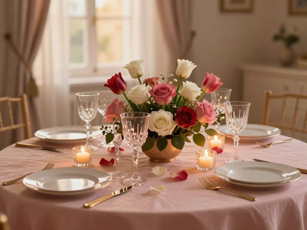 romantische Tischdekoration DIY