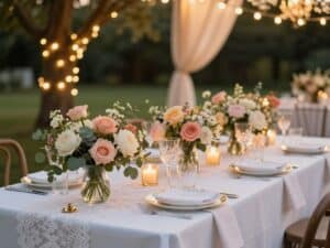 Tisch zur Hochzeit dekorieren