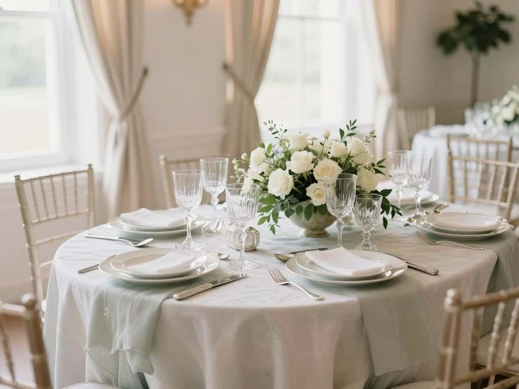 Tisch zur Hochzeit dekorieren Planung