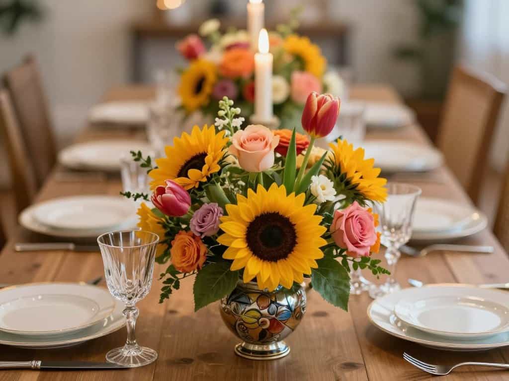 Wirkung von Blumen auf die Tischdeko Wirkung von Blumen auf die Tischdeko