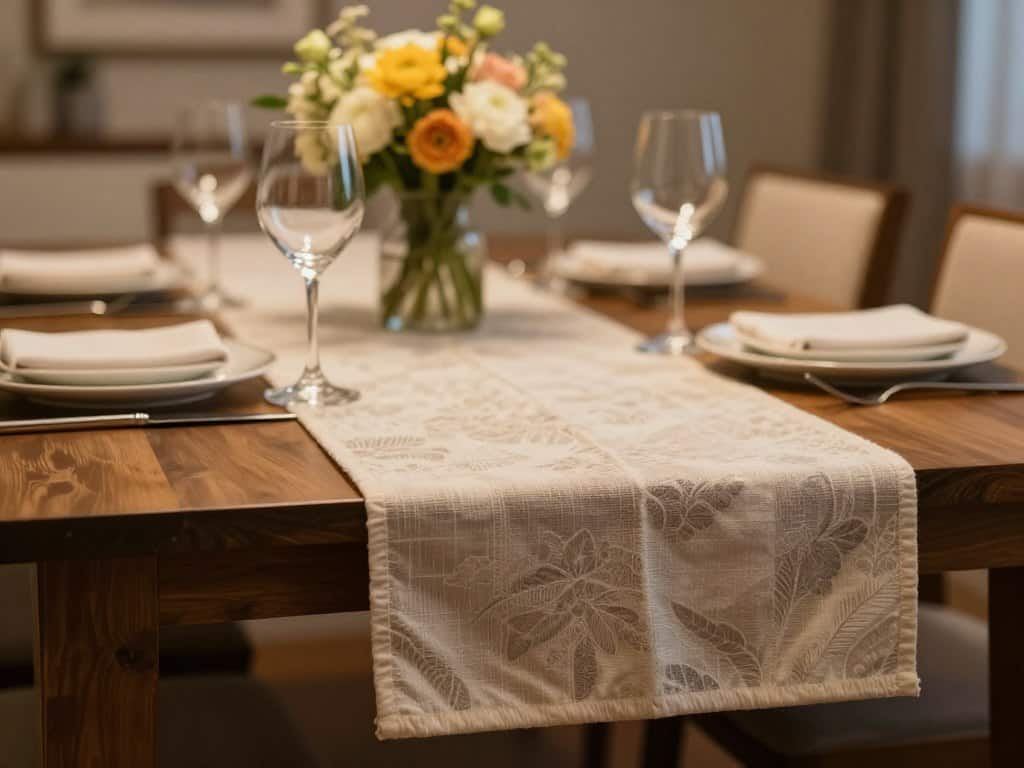 Tischläufer platzieren