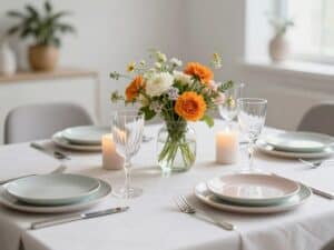 schlichte Tischdeko